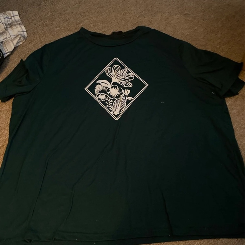Dark Green Graffic Tee